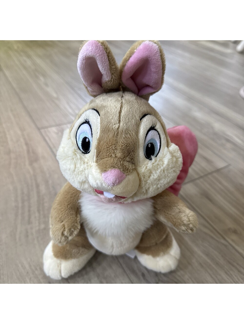 Disney Store Exclusive Easter Bow Miss Bunny Plush 10" Thumper Bambi Pink Tan